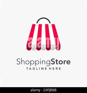 Aufbewahrung und Tasche für das Logo des Shops Stock Vektor