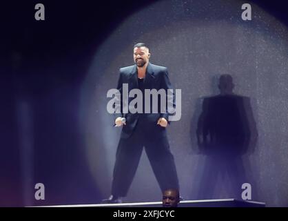 Sänger Ricky Martin trat am Mittwoch, 03. Juli 2024 während des Musikfestivals Iconica in Sevilla auf Cordon Press Credit: Live Media Publishing Group/Alamy Live News Stockfoto