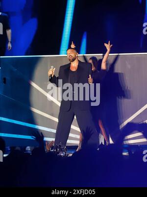 Sänger Ricky Martin trat am Mittwoch, 03. Juli 2024 während des Musikfestivals Iconica in Sevilla auf Cordon Press Credit: Live Media Publishing Group/Alamy Live News Stockfoto