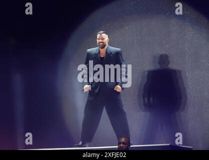 Musikkonzert - Concierto de Ricky Martin en Sevilla Singer Ricky Martin tritt während des Musikfestivals Iconica in Sevilla am Mittwoch, 03. Juli 2024 auf Cordon Press Copyright: X/CordonxPressx/xLiveMediax LPM 1430553 Stockfoto
