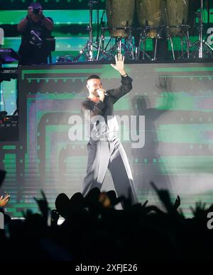 Musikkonzert - Concierto de Ricky Martin en Sevilla Singer Ricky Martin tritt während des Musikfestivals Iconica in Sevilla am Mittwoch, 03. Juli 2024 auf Cordon Press Copyright: X/CordonxPressx/xLiveMediax LPM 1430570 Stockfoto