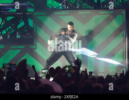 Musikkonzert - Concierto de Ricky Martin en Sevilla Singer Ricky Martin tritt während des Musikfestivals Iconica in Sevilla am Mittwoch, 03. Juli 2024 auf Cordon Press Copyright: X/CordonxPressx/xLiveMediax LPM 1430573 Stockfoto