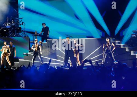 Musikkonzert - Concierto de Ricky Martin en Sevilla Singer Ricky Martin tritt während des Musikfestivals Iconica in Sevilla am Mittwoch, 03. Juli 2024 auf Cordon Press Copyright: X/CordonxPressx/xLiveMediax LPM 1430563 Stockfoto