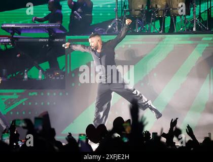 Musikkonzert - Concierto de Ricky Martin en Sevilla Singer Ricky Martin tritt während des Musikfestivals Iconica in Sevilla am Mittwoch, 03. Juli 2024 auf Cordon Press Copyright: X/CordonxPressx/xLiveMediax LPM 1430572 Stockfoto