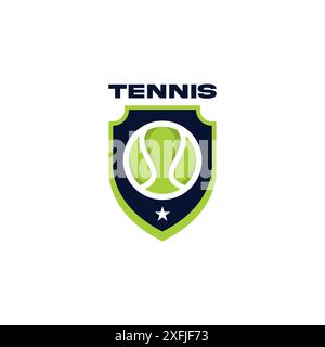 Tennis Ball Logo-Vektor-Symbol. Design Des Tennis Club-Logos Stock Vektor