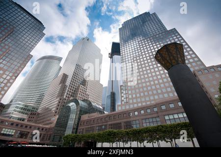 . USA, New York City, Manhattan, World Financial Center Stockfoto