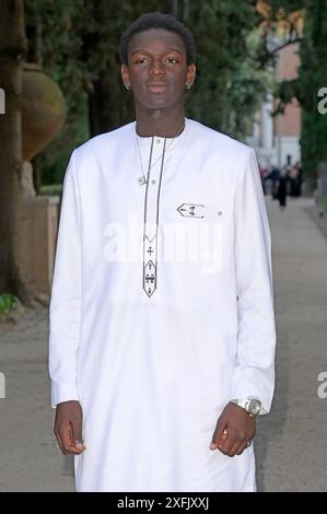 Seydou Sarr bei der 64. Verleihung der Globi d'Oro 2024 in der Accademia Tedesca di Roma Villa Massimo. Rom, 03.07.2024 Stockfoto