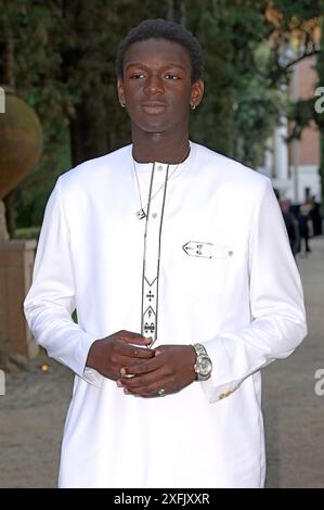 Seydou Sarr bei der 64. Verleihung der Globi d'Oro 2024 in der Accademia Tedesca di Roma Villa Massimo. Rom, 03.07.2024 Stockfoto