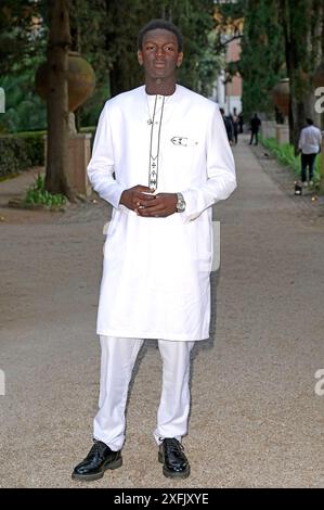 Seydou Sarr bei der 64. Verleihung der Globi d'Oro 2024 in der Accademia Tedesca di Roma Villa Massimo. Rom, 03.07.2024 Stockfoto