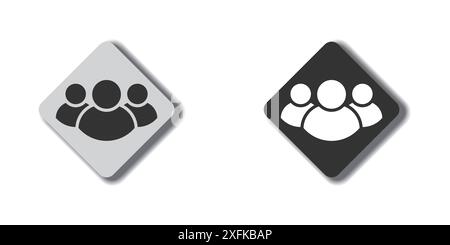 Teamwork-Symbol. Gruppe von Personen oder Menschenmenge, Unternehmensteam. Illustration des flachen Vektors Stock Vektor