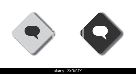Sprechblase-Symbol. Kommentarsymbol. Dialogsymbol. Sprechblase. Illustration des flachen Vektors Stock Vektor