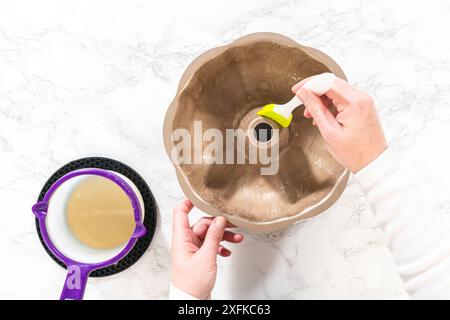 Köstliches Hausgemachtes Rezept Für Kürbis-Bundt-Kuchen Stockfoto