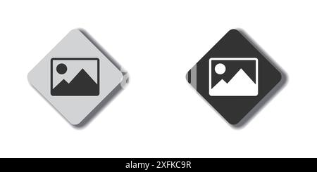 Bildsymbol. Bildsymbol. Illustration des flachen Vektors Stock Vektor