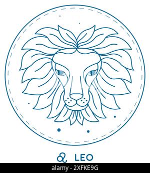 Leo Zodiac Zeichen Illustrationsvektor Stock Vektor