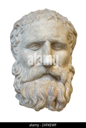 Kopf des bärtigen Mannes (wahrscheinlich griechischer Philosoph Diogenes the Cynic). Rom Stockfoto