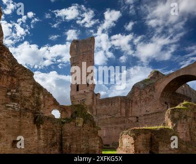 Die Thermen von Caracalla (Terme di Caracalla) in Rom, Italien Stockfoto