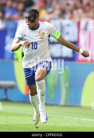 Düsseldorf, Deutschland, 1. Juli 2024. Kylan Mbappe aus Frankreich während des Achtelfinale der UEFA-Europameisterschaften in der Düsseldorfer Arena. Der Bildnachweis sollte lauten: Paul Terry / Sportimage Stockfoto