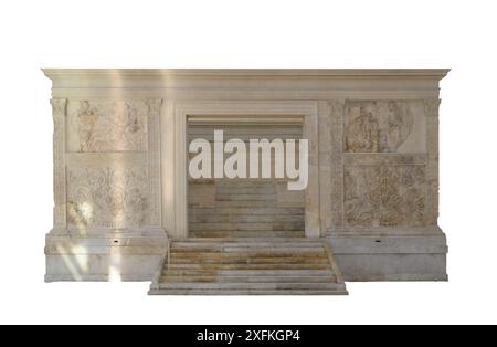 Der Ara Pacis of Augustus (Ara Pacis Augustae) Altar in Rom, der dem Pax Romana gewidmet ist. Rom, Italien Stockfoto