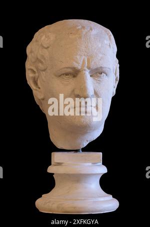 Porträt des römischen Kaisers Vespasian (Vespasianus) Stockfoto