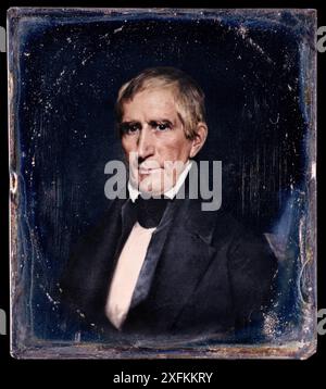 William Henry Harrison. Um 1850. Von Southworth und Hawes. Diese Daguerreotypie stammt aus einem Porträt von Harrison, das von Albert Gallatin Hoit im Jahr 1840 gemalt wurde und heute in der Sammlung der Smithsonian National Portrait Gallery in Washington, DC (NPG.67.5) ist. Stockfoto