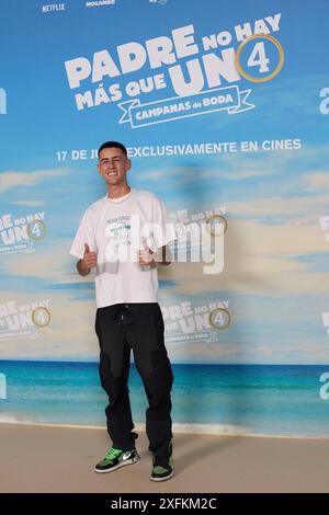 Madrid, Spanien. Juli 2024. Diego Arroba ''El Cejas'' nimmt am 7. April 2024 an der Fotokonferenz ''Padre no Hay MAS que uno 4'' in City, Country Teil. (Foto: Hazhard Espinoza Vallejos/NurPhoto) Credit: NurPhoto SRL/Alamy Live News Stockfoto