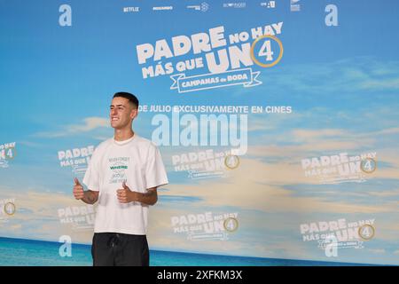Madrid, Spanien. Juli 2024. Diego Arroba ''El Cejas'' nimmt am 7. April 2024 an der Fotokonferenz ''Padre no Hay MAS que uno 4'' in City, Country Teil. (Foto: Hazhard Espinoza Vallejos/NurPhoto) Credit: NurPhoto SRL/Alamy Live News Stockfoto