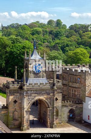 Eintritt zu Auckland Castle und Park Grounds, Bishop Auckland, County Durham, England, UK Stockfoto