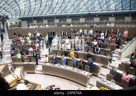 Bild einer Plenartagung des flämischen Parlaments in Brüssel am Donnerstag, den 4. Juli 2024 BELGA FOTO HATIM KAGHAT Stockfoto