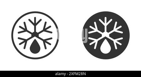 Symbol für Auftauen. Entfroster- und Einfrierkonzept. Illustration des flachen Vektors Stock Vektor
