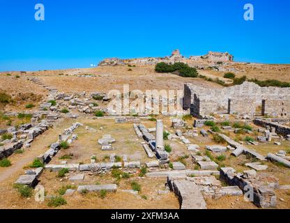 Archäologische Stätte von Miletus. Miletus war eine antike griechische Stadt und liegt heute in der Nähe der modernen Stadt Didim in der Türkei. Stockfoto