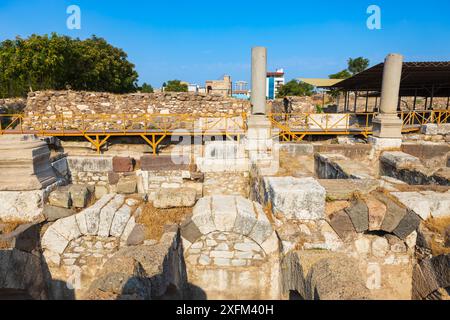 Die Agora von Smyrna in Izmir. Die Agora von Smyrna ist eine antike römische Agora in Izmir, Anatolien in der Türkei. Stockfoto