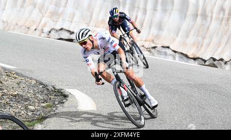 Fotos von Galibier Stadium 4 der Tour de France Stockfoto