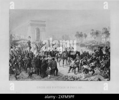 Die Deutschen kamen 1871, 1873 nach Paris Stockfoto