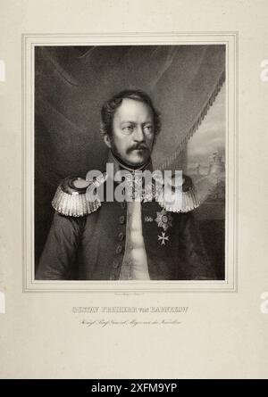 Porträt von Gustav von Barnekow. 1870 war Gustav Friedrich Wilhelm Freiherr von Barnekow (1779–1838) preußischer Generalmajor und Kommandeur der 10. Kavallerie-Brigade. Stockfoto