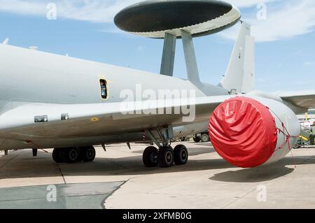 Das Überwachungsflugzeug der RAF Sentry E3D parkte im statischen Ausstellungsbereich der RAF Waddington Airshow 2005 Stockfoto