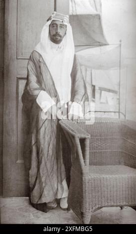 Vintage-Foto von Faisal bin Hussein Stockfoto