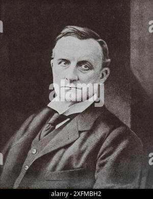 Sir Edward Grey, Britischer Außenminister. 1910er Edward Grey, 1. Viscount Grey of Fallodon, KG, PC, DL, FZS (1862–1933), besser bekannt als Sir Edward Grey, war ein britischer Staatsmann und Politiker der Liberalen Partei, der in der Ära des Ersten Weltkriegs die Hauptmacht hinter der britischen Außenpolitik war. Stockfoto