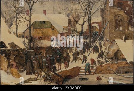 Die Anbetung der Könige im Schnee. Museum: Sammlung Oskar Reinhart 'am Römerholz' in Winterthur. Autor: Bruegel (Brueghel), Pieter, der ältere. Stockfoto