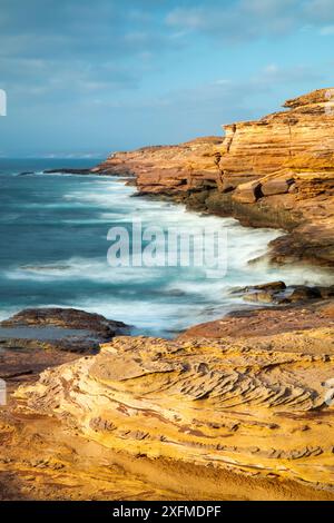 Die Steilküsten der Kalbarri Nationalpark an Pot Alley, Western Australien, Dezember 2015. Stockfoto