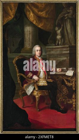 Porträt Kaiser Franz I. von Österreich (1708-1765). Museum: PRIVATE SAMMLUNG. Autor: Pompeo Girolamo Batoni. Stockfoto