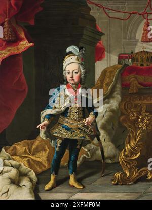 Porträt Kaiser Joseph II. (1741-1790) als Kind. Museum: PRIVATE SAMMLUNG. Autor: Mijtens (Meytens), Martin van, der Jüngere. Stockfoto