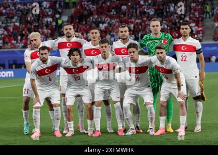 Leipzig, Deutschland. Juli 2024. Das Turkiye-Team wurde während des UEFA EURO 2024-Spiels zwischen Österreich und Turkiye in der Red Bull Arena gesehen. Endpunktzahl: Österreich 1: 2 Turkiye. (Foto: Grzegorz Wajda/SOPA Images/SIPA USA) Credit: SIPA USA/Alamy Live News Stockfoto