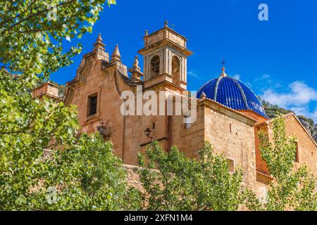 Blick auf das Heiligtum von La Estrella, ein verlassener Ort in der Provinz Teruel, Spanien Stockfoto