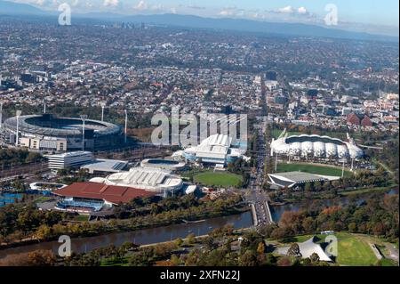 Der Melbourne Cricket Ground, auch als „G“ bekannt, befindet sich im Yarra Park, Melbourne, Victoria, Australien Stockfoto