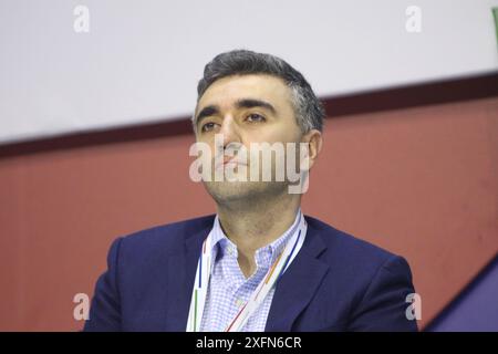 Sankt Petersburg, Russland. Juli 2024. VAE Hovasapyan, CEO von Ozon. FinTech, während der Sitzung Entwicklung der Zahlungsinfrastruktur: Eine neue Strategie des Finanzkongresses der Bank von Russland in Sankt Petersburg, Russland. (Foto: Maksim Konstantinov/SOPA Images/SIPA USA) Credit: SIPA USA/Alamy Live News Stockfoto