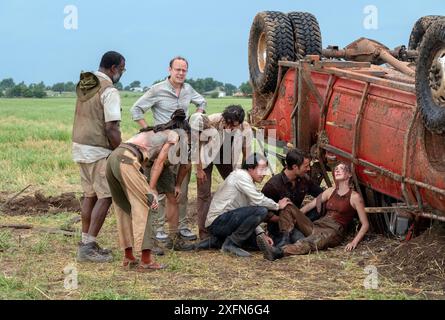 Twisters Daisy Edgar-Jones, Anthony Ramos & Glen Powell Stockfoto