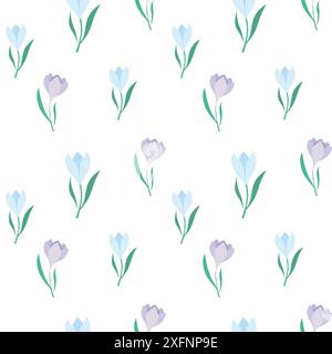 Nahtloses Vecrtor-Muster mit Blumen Stock Vektor