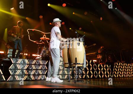 München, Deutschland. Juli 2024. München, 4. Juli 2024: Jan Delay & Disko No. 1 während der Best of 25 Years Tour 2024 beim Tollwood Festival in München. (Sven Beyrich/SPP) Credit: SPP Sport Press Photo. /Alamy Live News Stockfoto