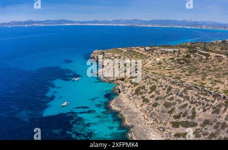 Cap Enderrocat, llucmajor, Schutzgebiet, Xarxa Natura 2000 Cap Enderrocat-Cap Blanc, Mallorca, Spanien Stockfoto