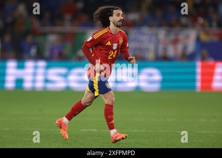 Gelsenkirchen, Deutschland, 20. Juni 2024. Marc Cucurella aus Spanien während des UEFA-Europameisterschaftsspiels in der Arena Aufschalke, Gelsenkirchen. Der Bildnachweis sollte lauten: Jonathan Moscrop / Sportimage Stockfoto